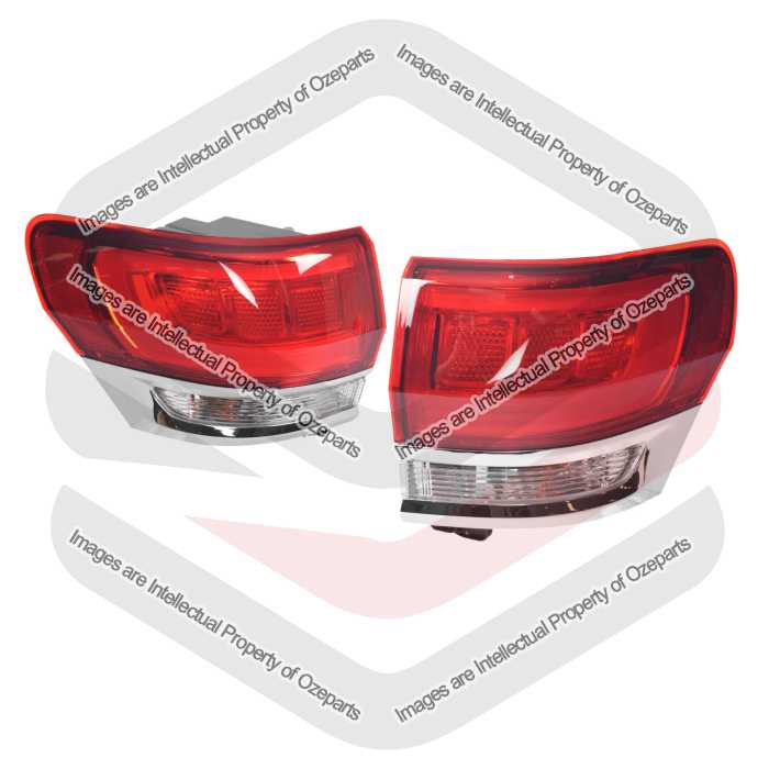 Set Pair LH+RH Tail Light Rear Lamp Chrome For Jeep Grand Cherokee WK 2012~2021