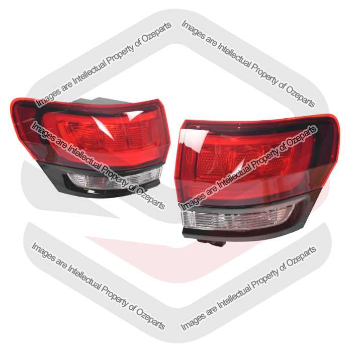 Set Pair LH+RH Tail Light Rear Lamp Black For Jeep Grand Cherokee WK 2012~2021