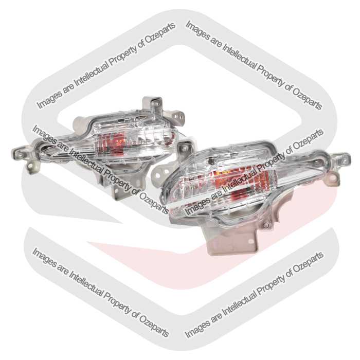 Pair LH+RH Front Bar Light Turn Indicator Lamp Flasher For Mazda 3 BN 16~19