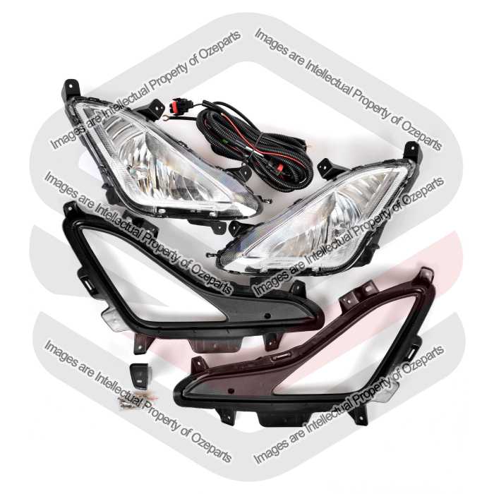 Full Set Fog Light Spot Driving Lamp KIT For Hyundai Elantra 2013~2015