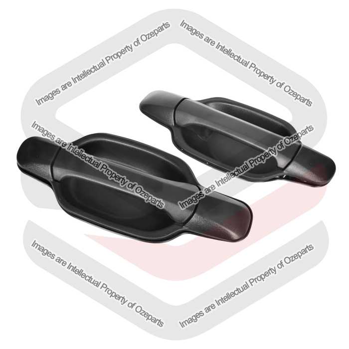 Ozeparts Fits Great Wall V200 V240 K2 2009~2013 | REAR Outer Door Handles (Texture Black) | Pair of LH Left Hand (Passenger) + RH Right Hand (Driver)