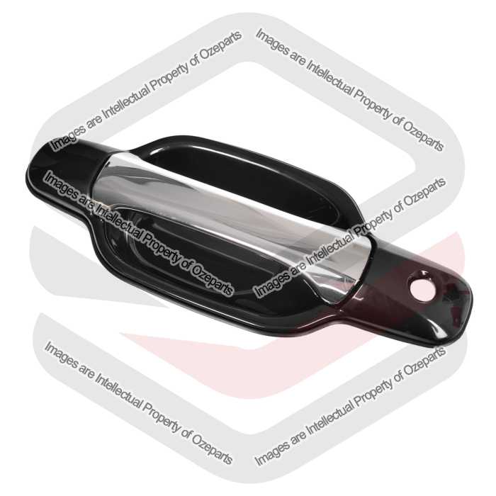 Ozeparts Fits Great Wall V200 V240 K2 2009~2013 | FRONT Outer Door Handle (Chrome Black) | LH LHS Left Hand (Passenger Side)