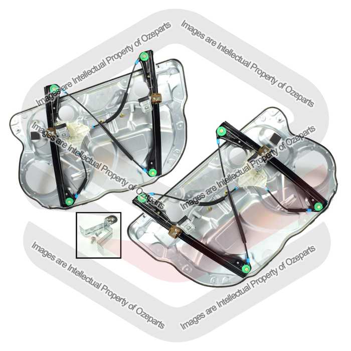 FRONT Pair LH+RH Electric Window Regulator W/ Panel For VW Volkswagen Polo 02~10