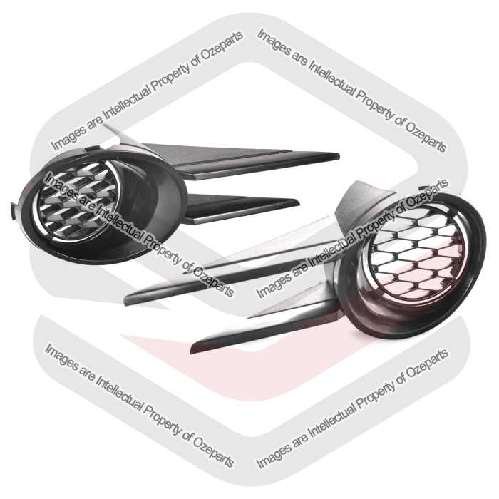 Ozeparts Fits Ford Falcon BF 2 BF 3 Standard Bumpers 2006~2011 | Fog Light Lamp Cover Bezels | Pair of LH Left Hand + RH Right Hand