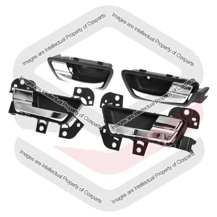 Ozeparts Fits Ford Falcon / FPV FG & FG-X Sedan 2008~2016 | Front & Rear Inner Door Handles (Chrome) | Set of 4 Pcs (Pair of Front & Rear)
