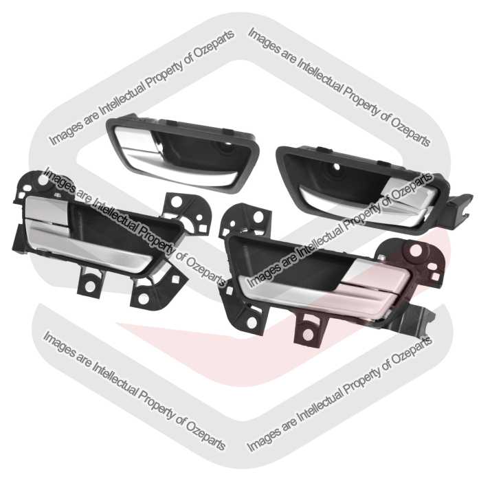 Ozeparts Fits Ford Falcon / FPV FG & FG-X Sedan 2008~2016 | Front & Rear Inner Door Handles (Satin) | Set of 4 Pcs (Pair of Front & Rear)