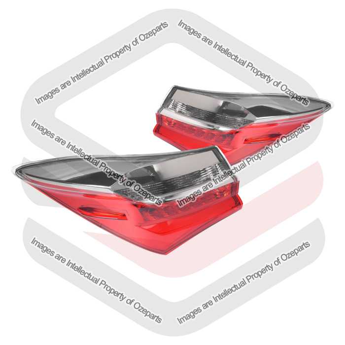 Pair LH+RH Tail Light Rear LampFor Toyota Corolla ZRE172 Sedan 16~19 No Emark