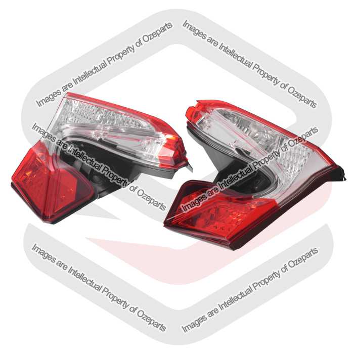 Pair LH+RH Tailgate Tail Light Rear Inner Lamp No LED For Toyota C-HR CHR 16~On