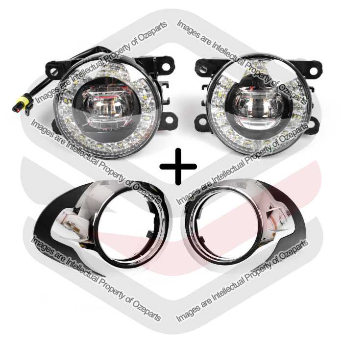 Fog Lamp LED Type 3 (Halo Ring Type + Cover) (SET 4 Pcs)