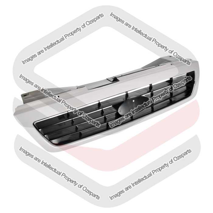 Genuine Daewoo Cielo 1995~1998 Sedan Hatch | Main Radiator Upper Grille Front Grill (Black Chrome) | 1 Unit