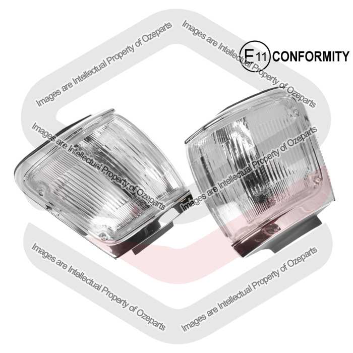 Pair LH+RH Corner Light Lamp Chrome For Toyota Hilux 4 Runner SR5 Surf 130 91~97