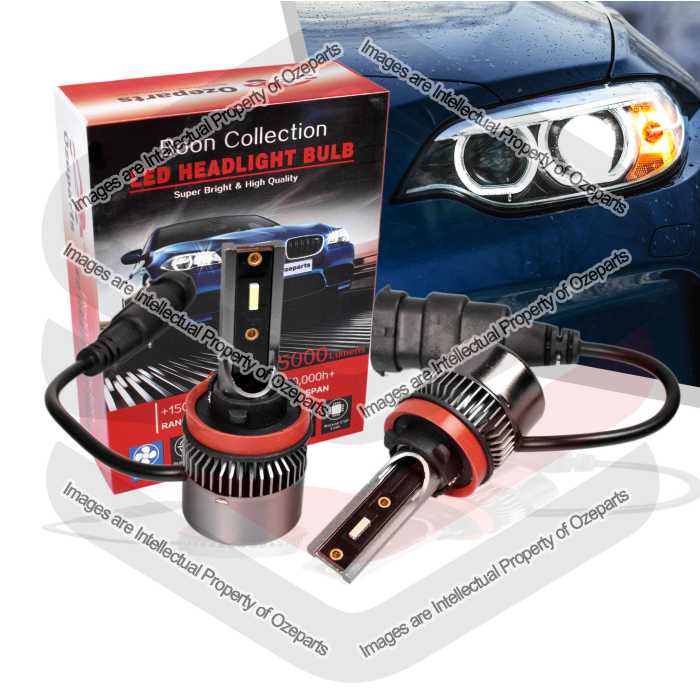 Ozeparts X2 (With Fan) Pair of (HB4 / 9006) LED Head Light Lamp Globes | Car Headlight Bulbs Kit Low Beam Headlamp Globes Conversion Lamps Bulb 6000k