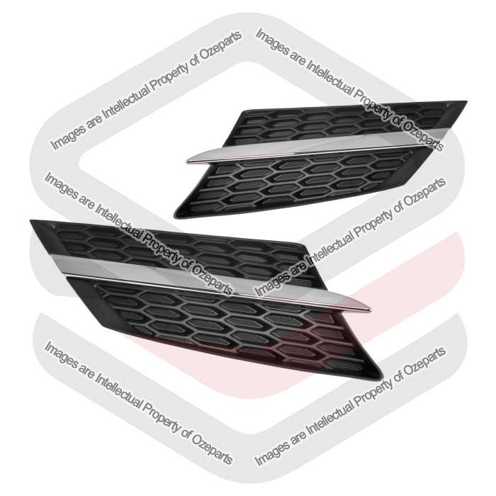 Pair LH+RH Front Main Grille Upper Mesh Grill For Toyota RAV4 40 Series 12~15