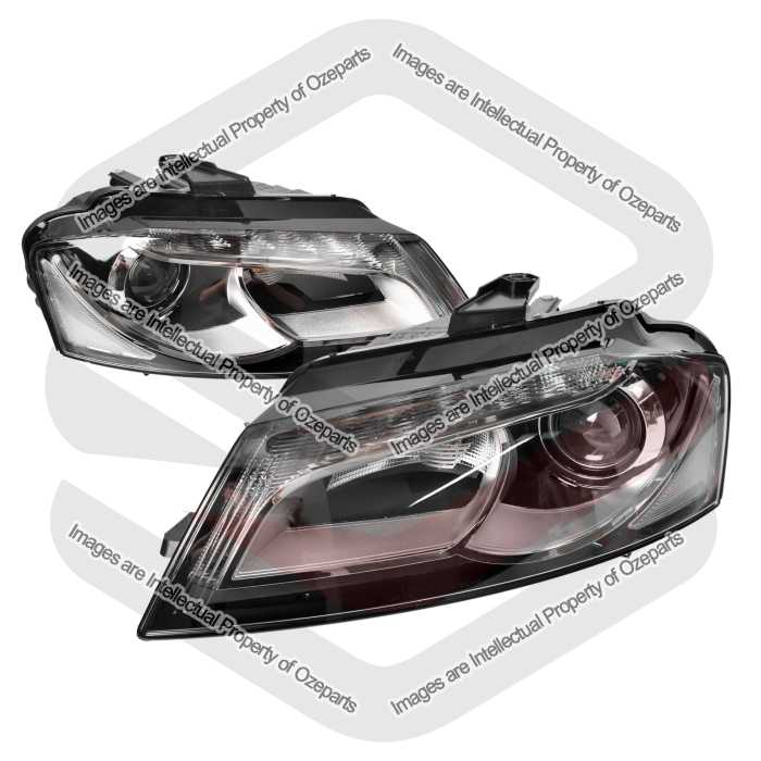 DEPO Fits Audi A3 8P Series 2 2008~2013 | Headlights Head Lights Front Lamps (Xenon, Non Adaptive) | Pair of LH Left Hand + RH Right Hand
