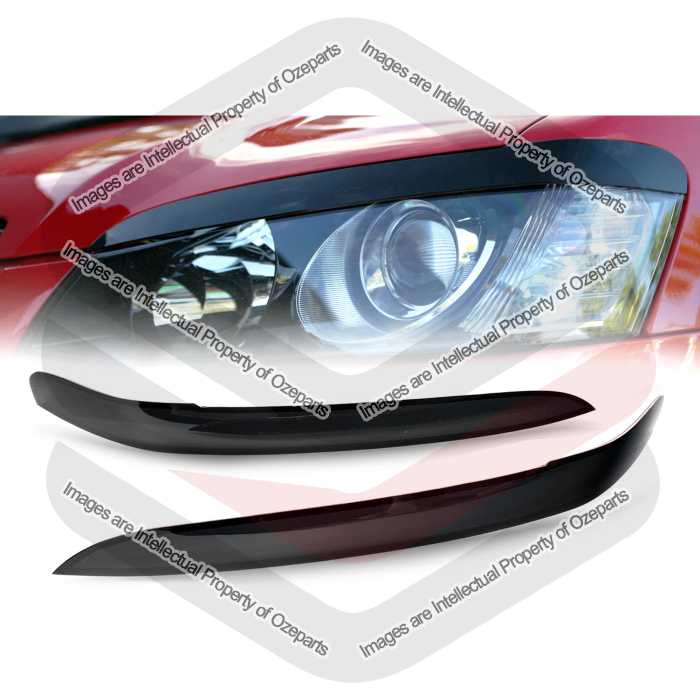 Head Light Eyelids Eyebrows Lid Black For Holden VE Commodore SS