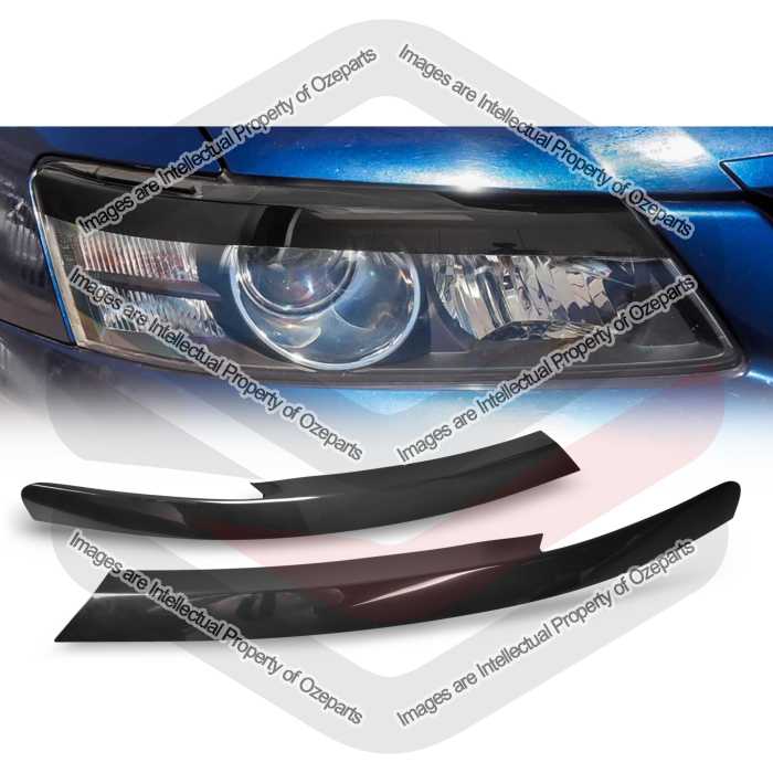 Head Light Eyelids Eyebrows Lid Black For Holden Commodore VY S SS