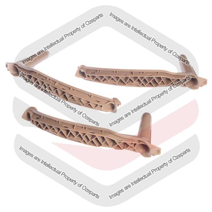 Ozeparts Fits BMW X5 E70 2007~2013 / X6 E71 E72 2008~2014 | Inner Door Handle Pull Trims Covers Base (Beige) | Set of 3 Pcs (Front LH + Rear LH + RH)