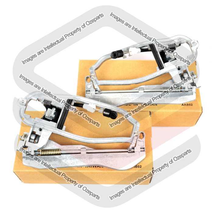 Ozeparts Fits BMW X5 E53 2000~2007 | FRONT Door Handles Outer Carriers with Cable | Pair of LH LHS Left Hand (Passenger) + RH RHS Right Hand (Driver)