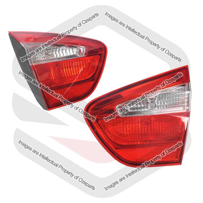Pair LH+RH Tailgate Light Inner Tail Lamp No LED For Kia Rio UB 2011~2016 Hatch