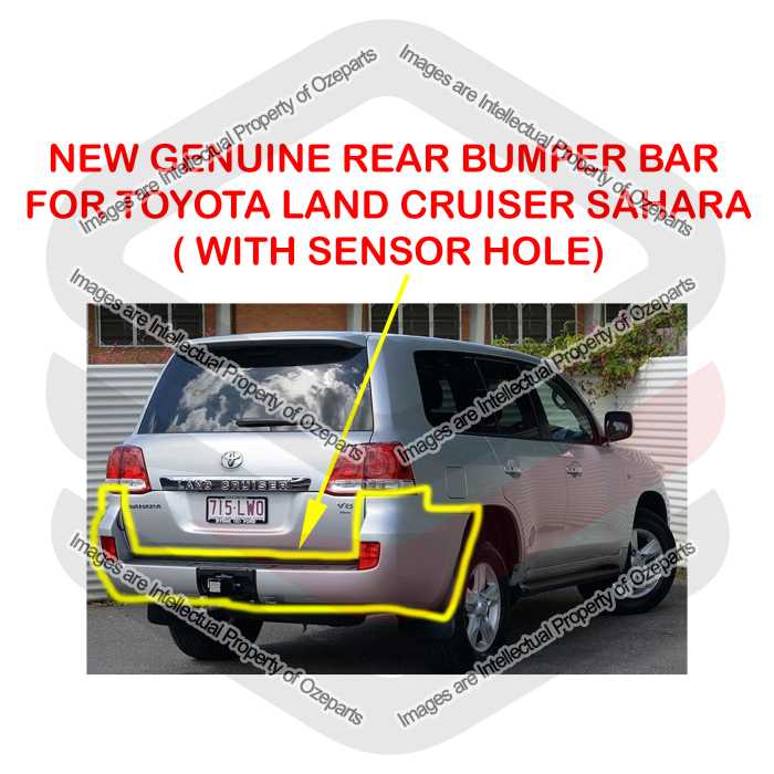 Bar Cover Rear OE (With Sensor Holes) - Painted Black