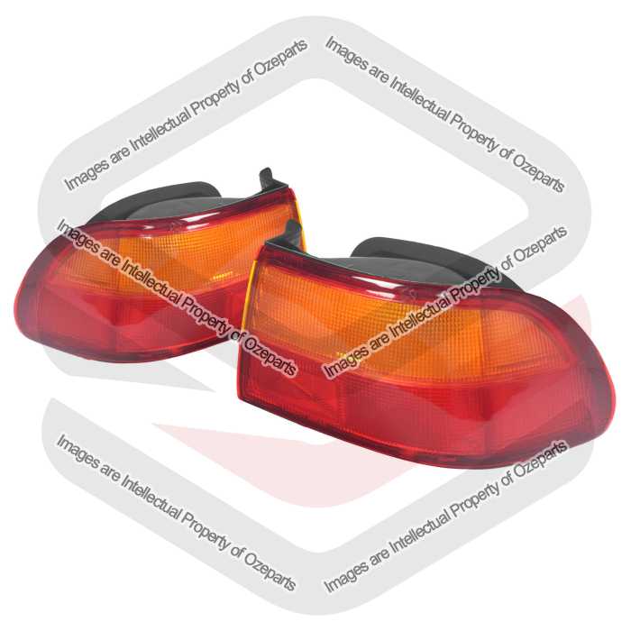 TYC Fits For Honda Civic EG EH Sedan 1991~1995 | Taillights Tail Lights Rear Lamps | Pair of LH LHS Left Hand + RH RHS Right Hand