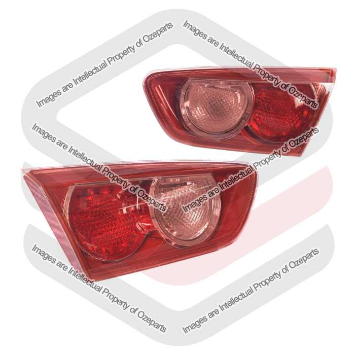 Pair LH+RH Boot Lid Lamp Tail Light For Mitsubishi Lancer CJ CF Sedan No Emark