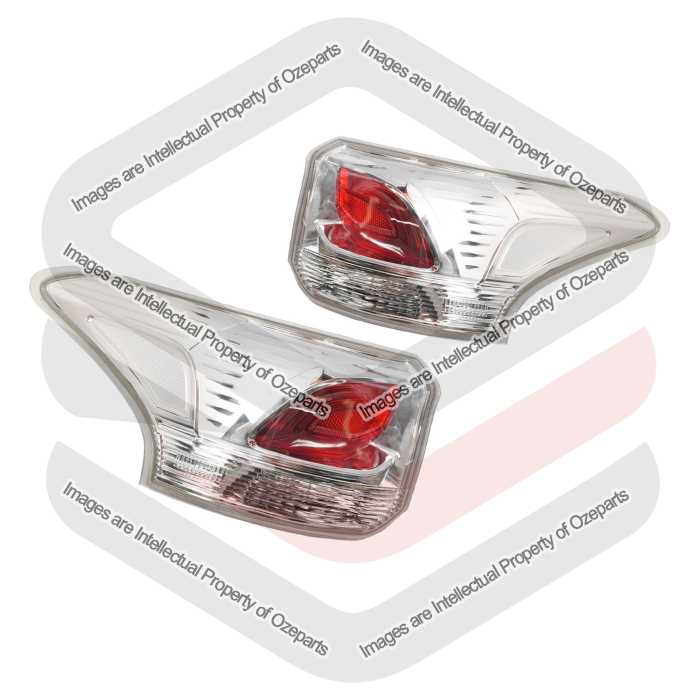 Ozeparts Pair LH+RH Tail Light Lamp (Non LED) For Mitsubishi Outlander ZJ 12~15