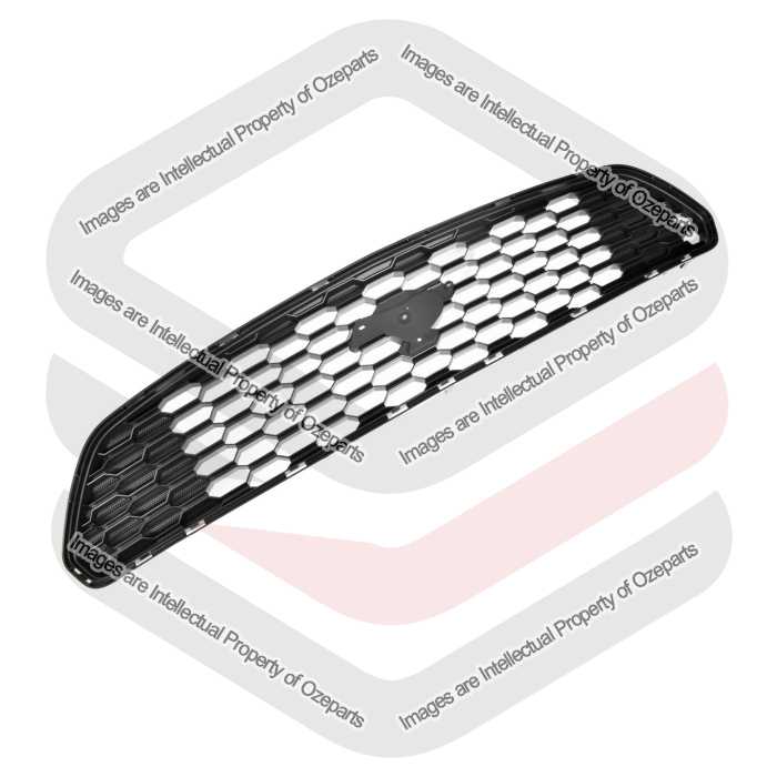 Ozeparts Fits Ford Mustang FM Series 2014~2017 (For 2.3L 4 Cylinder Turbo Only) | Main Radiator Upper Grille Top Front Grill Mesh (Black) | 1 Unit