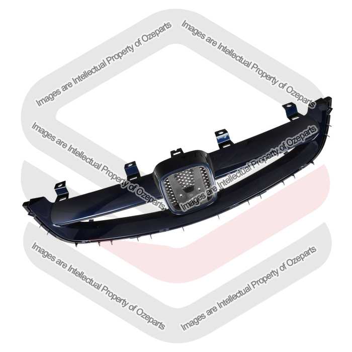 Genuine Honda Civic ES Series 1 Sedan 2000~2002 | Main Radiator Upper Grille Front Grill (Painted Dark Blue) | 1 Unit