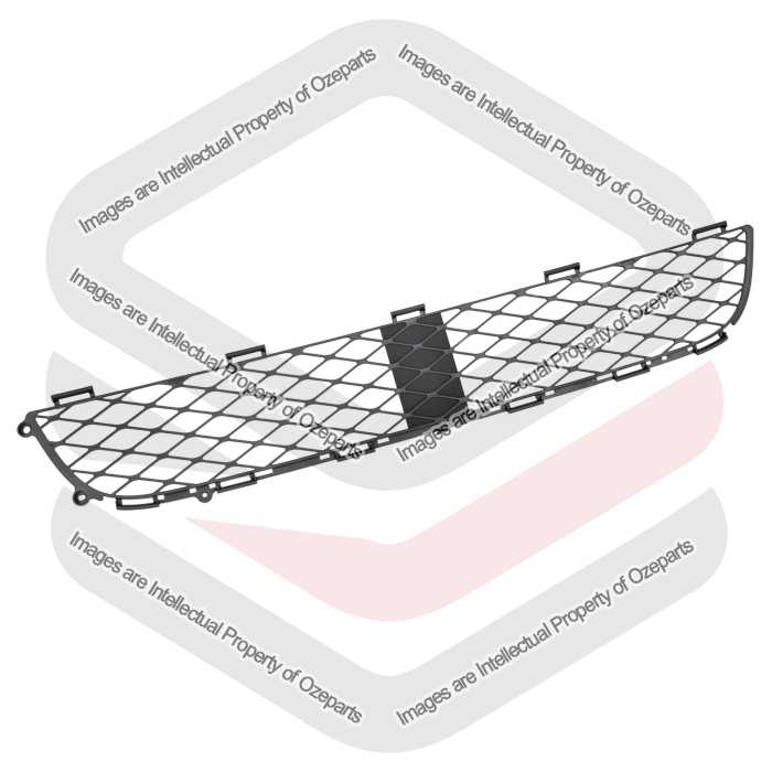 Genuine Toyota Echo JW 2002~2005 3 & 5 Door Hatch Standard | New Front Bumper Bar Grille Lower Mesh Grill Insert (Black) | 1 Unit
