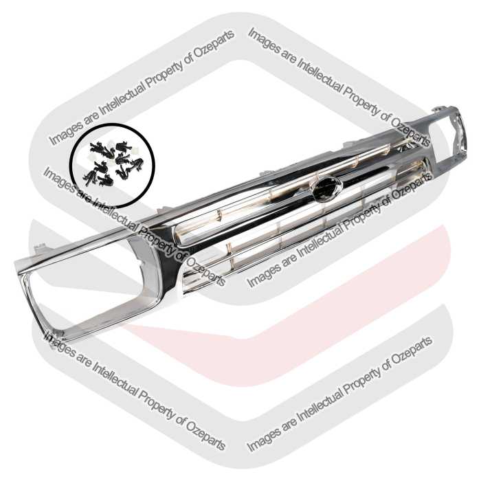 Main Radiator Grille Front Grill Chrome For Toyota Hilux 2WD Ute RN85 1994~1997