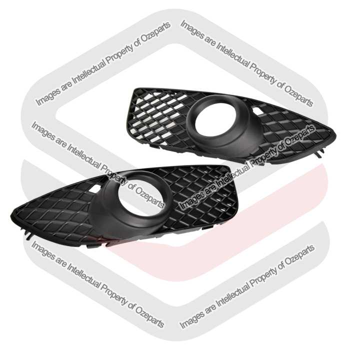 Pair LH+RH Fog Light Lamp Cover Bezel W/ Fog For Mitsubishi Lancer CJ 2007~2012