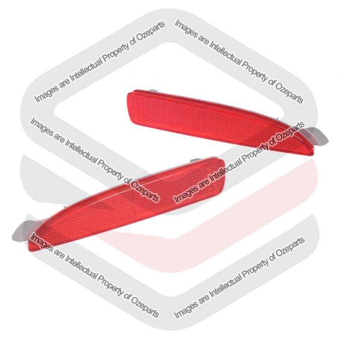 Set Pair LH+RH Rear Bumper Reflector For Mazda 2 DJ DL Sedan Only 14~19