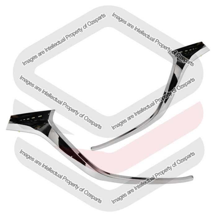 Pair LH+RH Front Grille Mould Grill Insert Chrome For Mazda 2 DJ DL 2014~2019