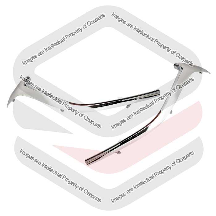 Pair LH+RH Front Grille Mould Trim Grill Chrome For Mazda 3 BN Series 2016~2019