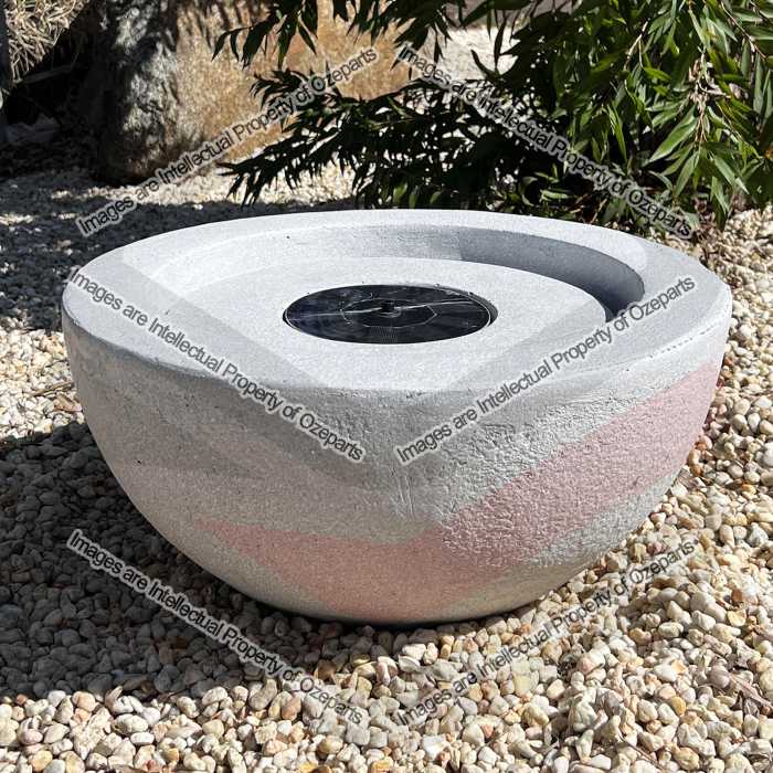 Semi Sphere Water Fountain (White Stone Finish)