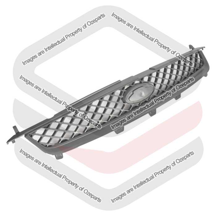 Ozeparts Fits Ford Fiesta WQ 2005~2008 3 & 5 Door Hatch | New Main Radiator Grille Upper Mesh Grill (Grey)