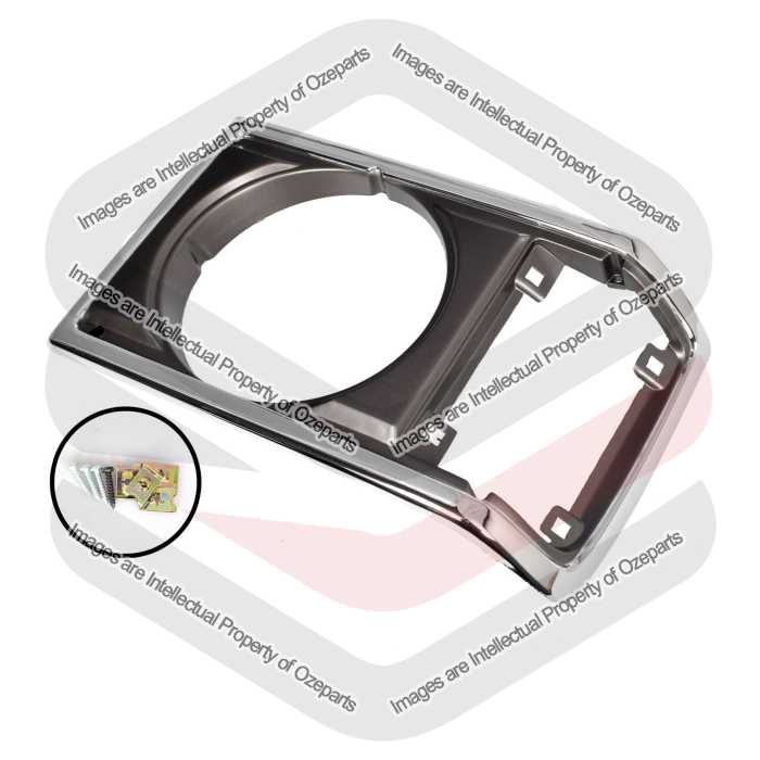 LH Left Head Light Case Rim Surround Chrome For Toyota Landcruiser FJ60 80~87