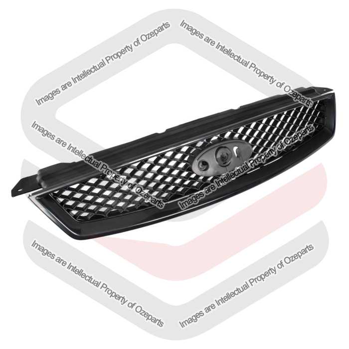 Ozeparts Fits Ford Focus LS LT 2005~2009 Sedan / Hatch | New Main Radiator Grille Upper Mesh Front Grill (Black) | 1 Unit