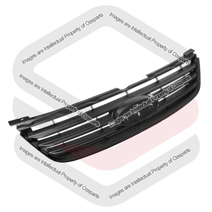 Ozeparts Fits Ford Falcon FG Series 1 MK1 Sedan 2008~2011 XT Only | Main Grille Upper Mesh Grill (Black)