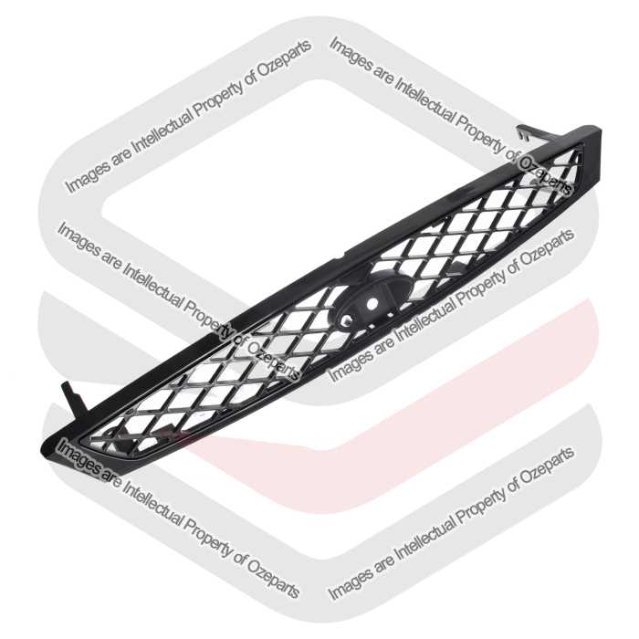 Ozeparts Fits Ford Focus LR 2002~2005 Hatch / Sedan | Main Radiator Grille Upper Mesh Front Grill (Matte Black) | 1 Unit