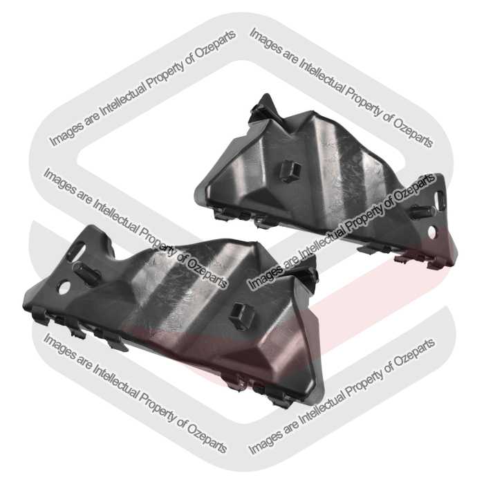 Ozeparts Fits Ford Falcon / FPV FG Series 1 & 2 2008~2014 Sedan / Ute | Front Bumper Bar Side Bracket Slides | Pair of LH Left Hand + RH Right Hand