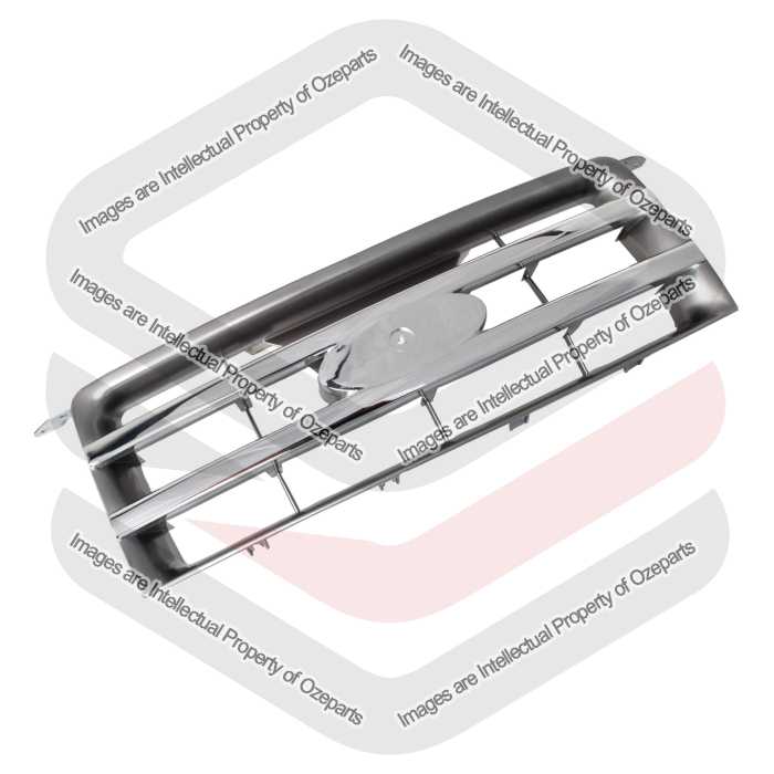 Ozeparts Fits Ford Ranger PJ Ute 2006~2009 | Main Radiator Upper Grille Top Front Grill (Grey Surround, Chrome Mould) | 1 Unit