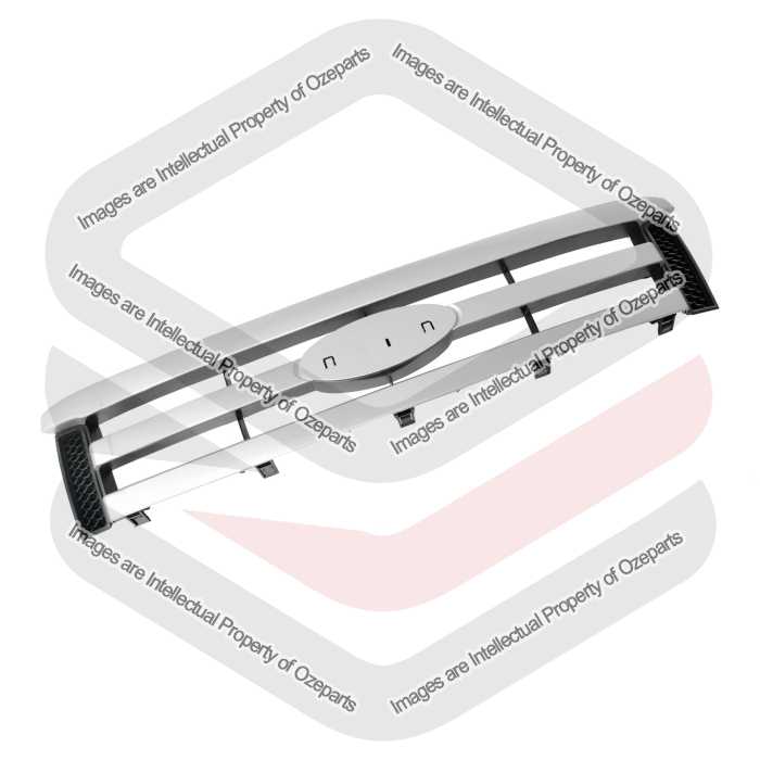 Ozeparts Fits Ford Ranger PX PX1 Series 1 Ute 2011~2015 | Main Radiator Upper Grille Top Front Grill (Grey) | 1 Unit