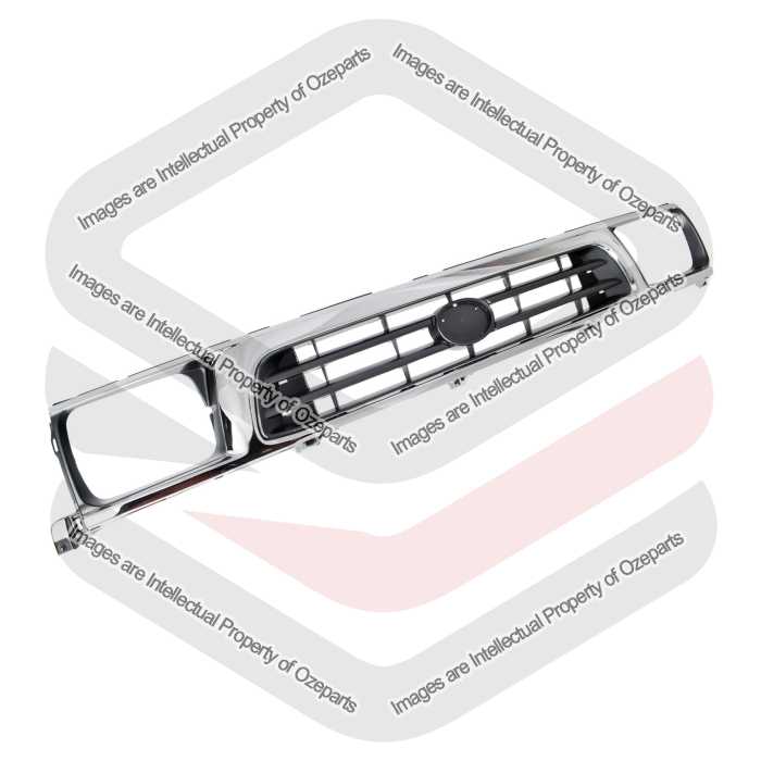 Radiator Grille Front Grill Black Chrome For Toyota Hilux 2WD Ute RN147 97~01