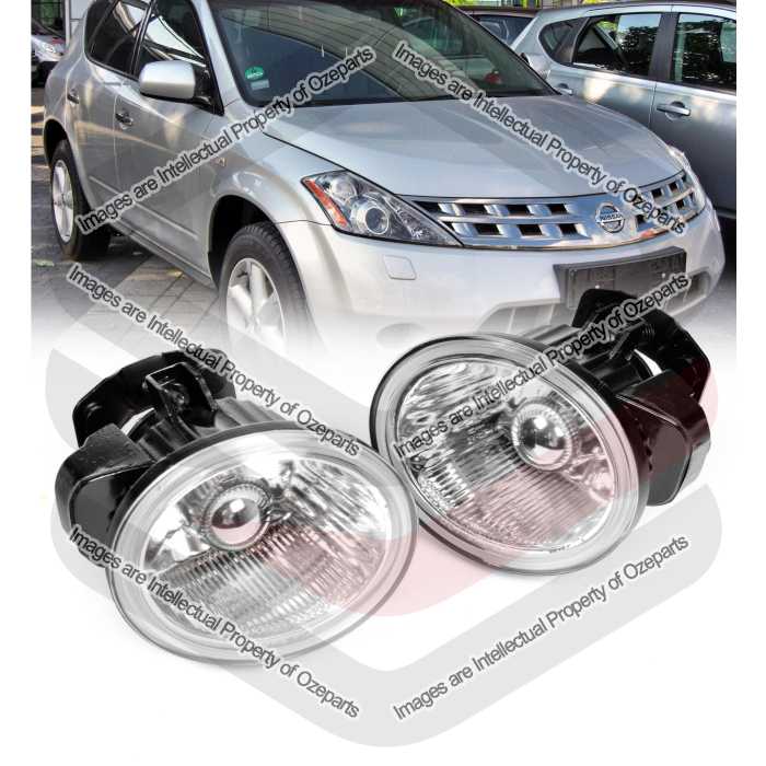 Ozeparts Fits Nissan Murano Z50 2005~2006 SUV | Full Complete Kit Foglights Fog Lights Spot Driving Lamps with Wirings and Switch | 1 Unit