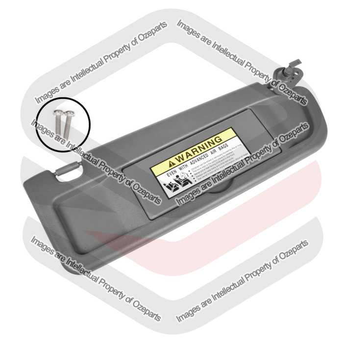Ozeparts Fits Honda Civic FD 2006~2012 4 Door Sedan | Interior Sun Visor (Dark Grey) | RH RHS Right Hand (Driver Side)