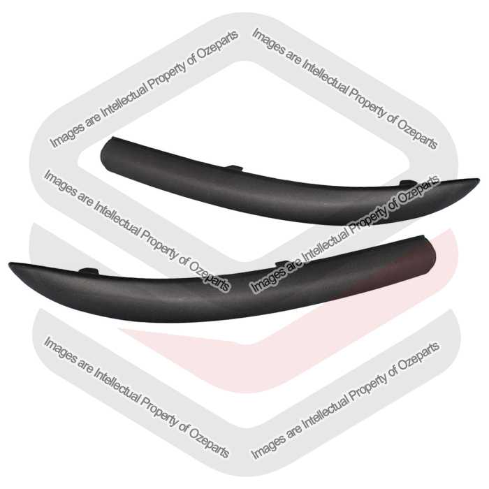 Ozeparts Fits Ford Focus LR 2002~2005 3 & 5 Door Hatch | Rear Bumper Bar Mould Strips (Texture Black) | Pair LH Left (Passenger) + RH Right (Driver)