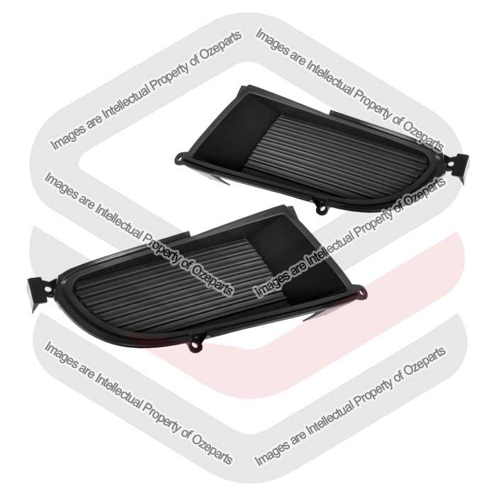 Pair LH+RH Bumper Bar Fog Light Cover Bezel For Mitsubishi Lancer CH 03~08