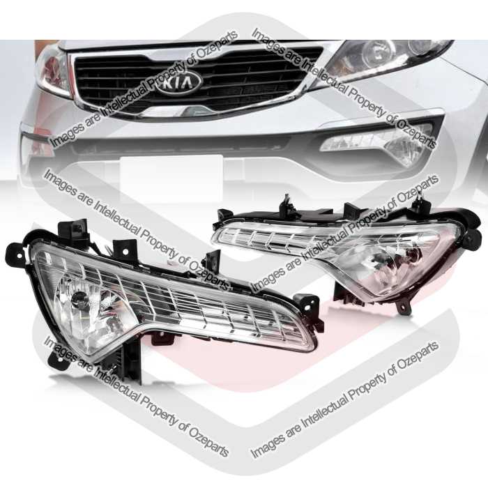 Full Set Fog Light Spot Driving Lamp KIT 1 Globe For Kia Sportage SL Ser 1 10~13